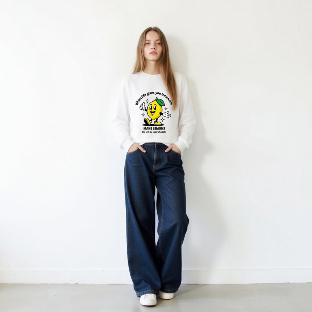 Unisex Organic Sweatshirt | When Life Gives You Lemonade Make Lemons - Image 9