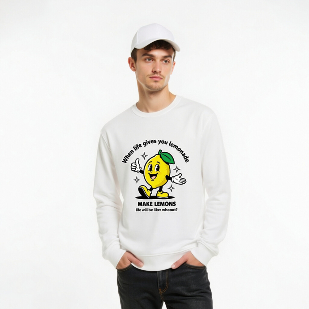 Unisex Organic Sweatshirt | When Life Gives You Lemonade Make Lemons - Image 11
