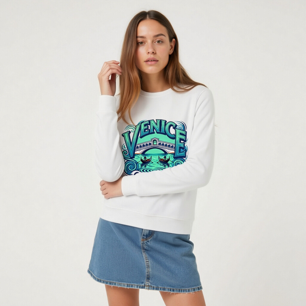 Venice City of Canals Organic Unisex Sweatshirt | Eco-Friendly Cotton Blend - Image 5