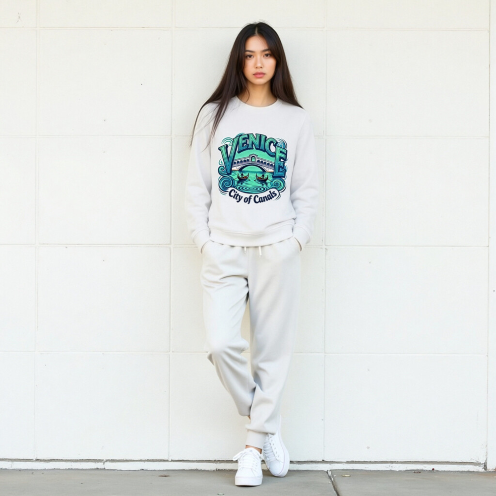 Venice City of Canals Organic Unisex Sweatshirt | Eco-Friendly Cotton Blend - Image 6