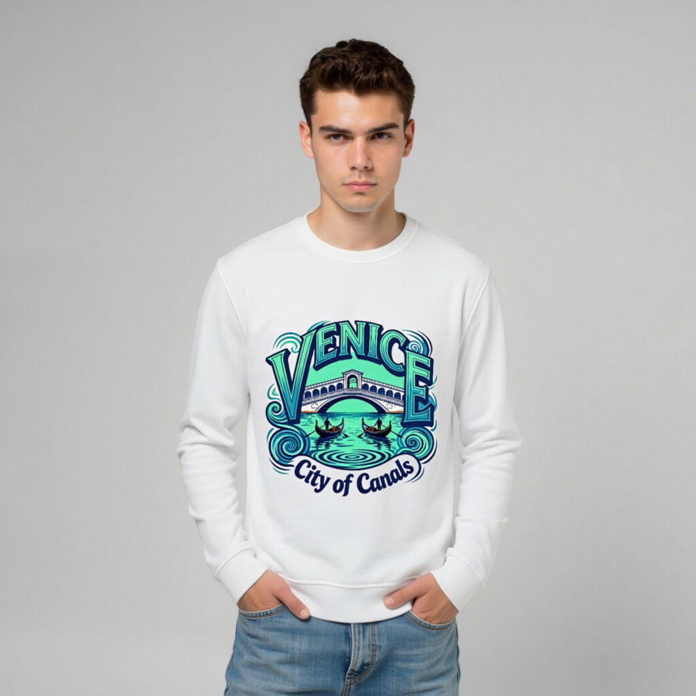 Venice City of Canals Organic Unisex Sweatshirt | Eco-Friendly Cotton Blend - Image 7