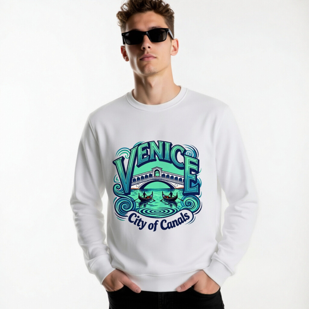 Venice City of Canals Organic Unisex Sweatshirt | Eco-Friendly Cotton Blend - Image 8