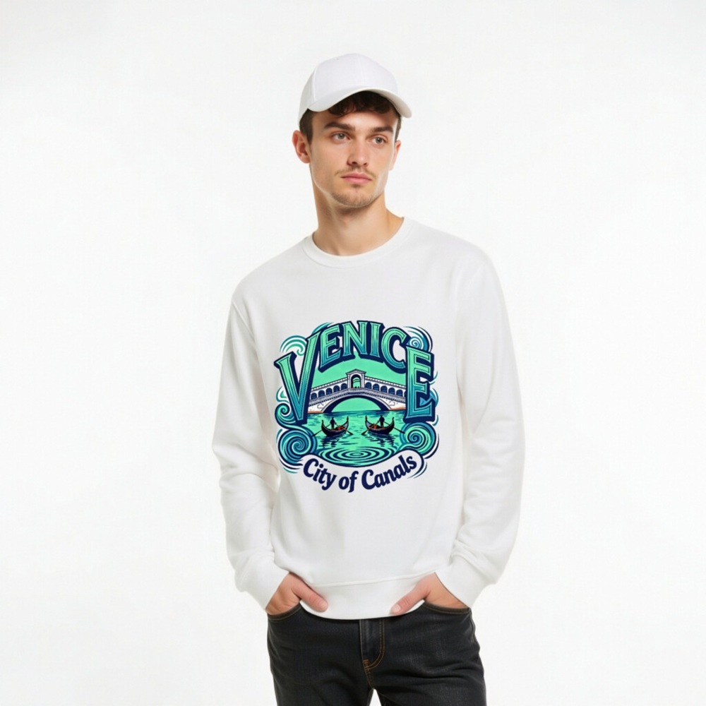 Venice City of Canals Organic Unisex Sweatshirt | Eco-Friendly Cotton Blend - Image 11