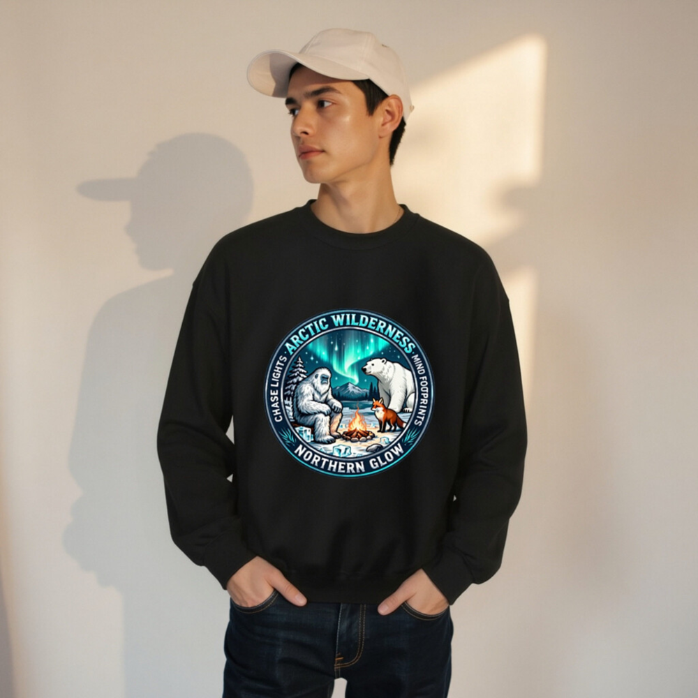 Arctic Wilderness Northern Glow Sweatshirt | Unisex Crew Neck - Image 8