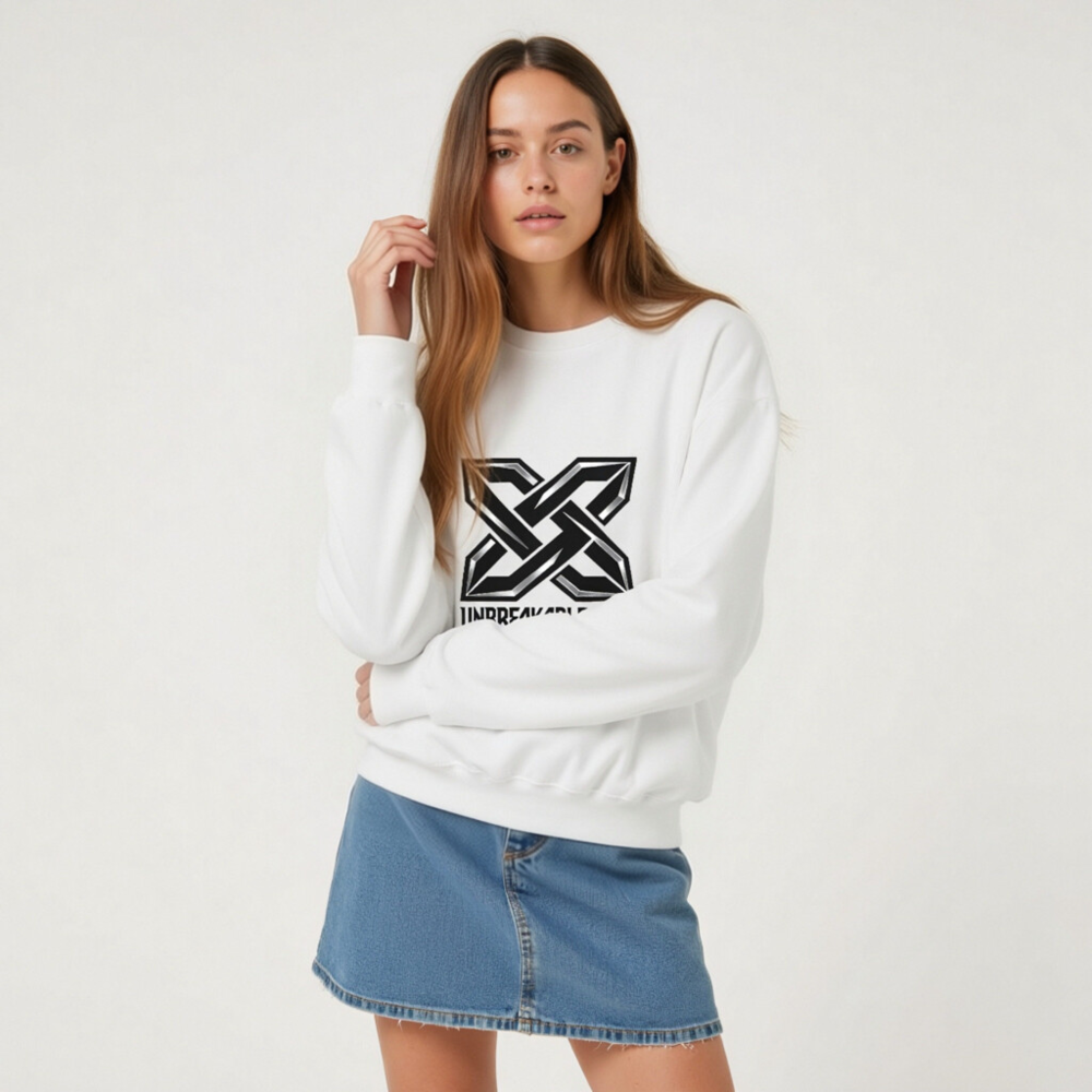 Unisex Crew Neck Sweatshirt | Unbreakable Grit X Logo - Soft Comfort, Bold Style - Image 7