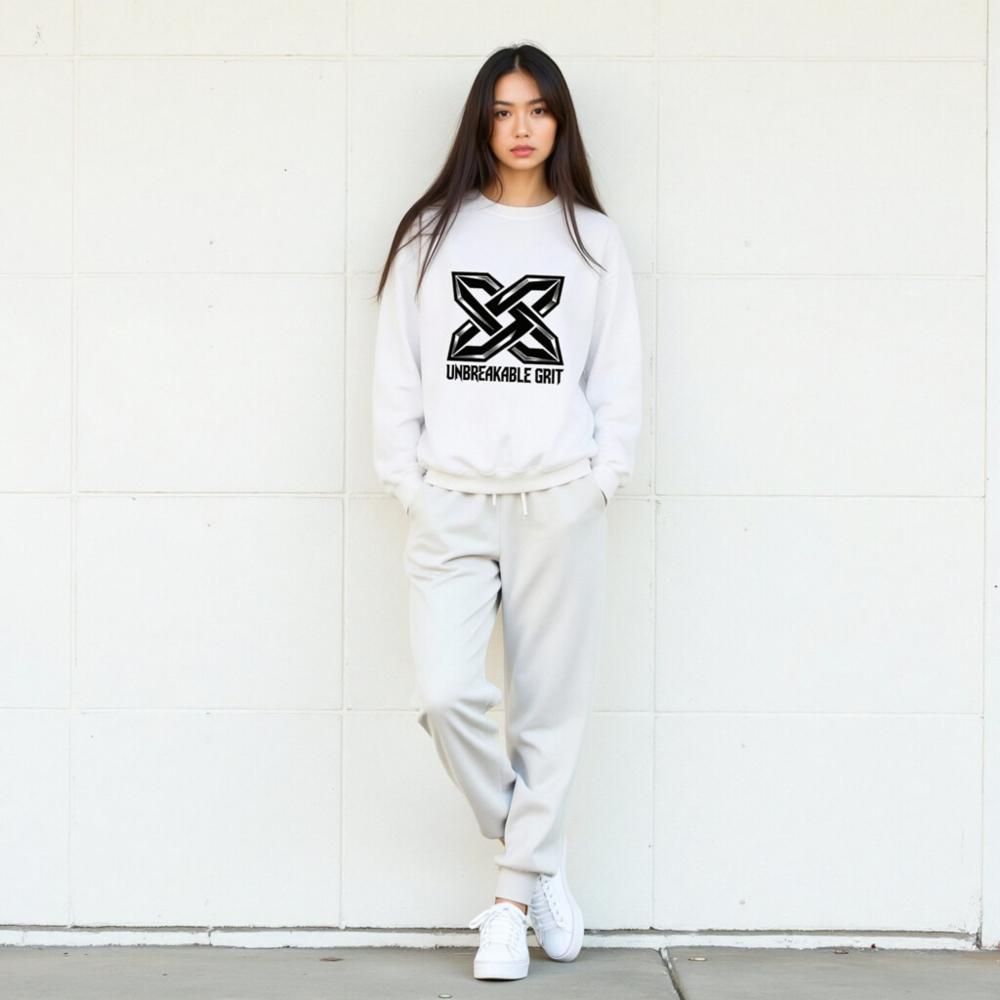 Unisex Crew Neck Sweatshirt | Unbreakable Grit X Logo - Soft Comfort, Bold Style - Image 8