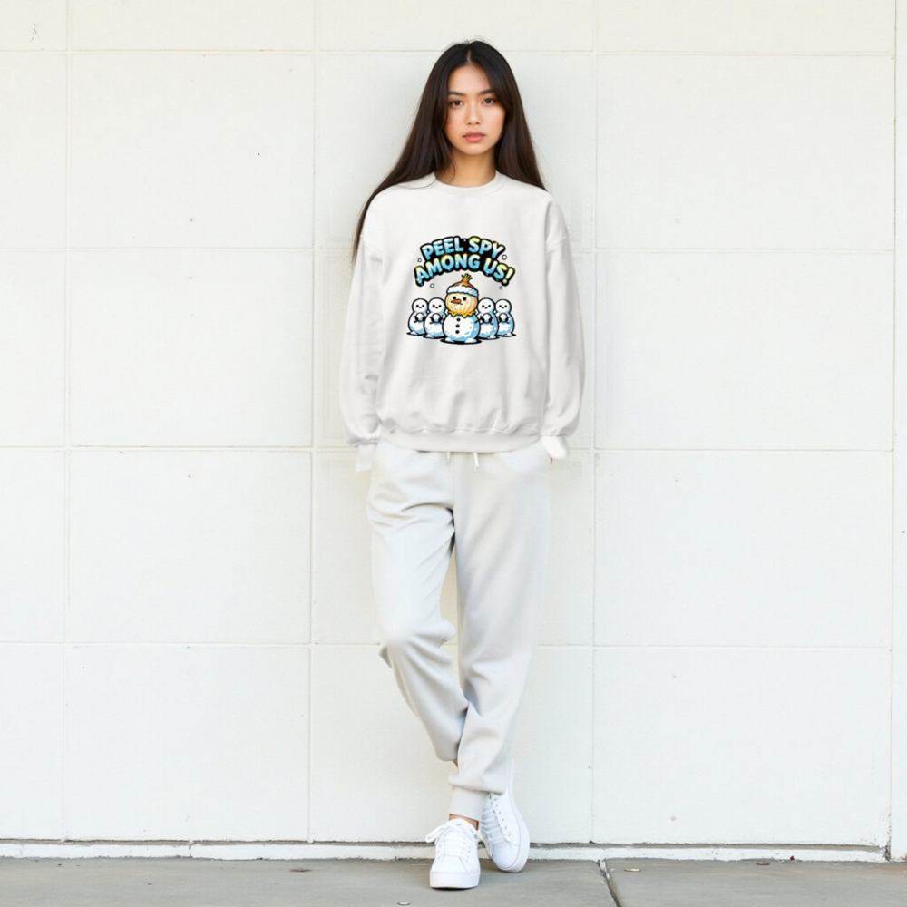 Peel Spy Among Us Snowman Sweatshirt - Unisex Crew Neck - Image 8