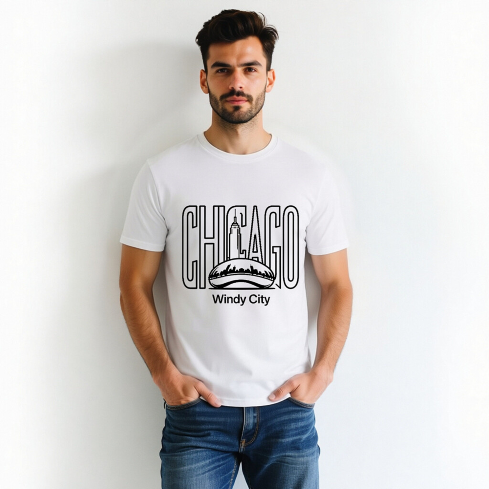 Chicago Windy City T-Shirt | Unisex Organic Cotton Tee - Image 4