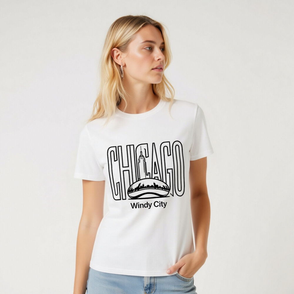Chicago Windy City T-Shirt | Unisex Organic Cotton Tee - Image 6