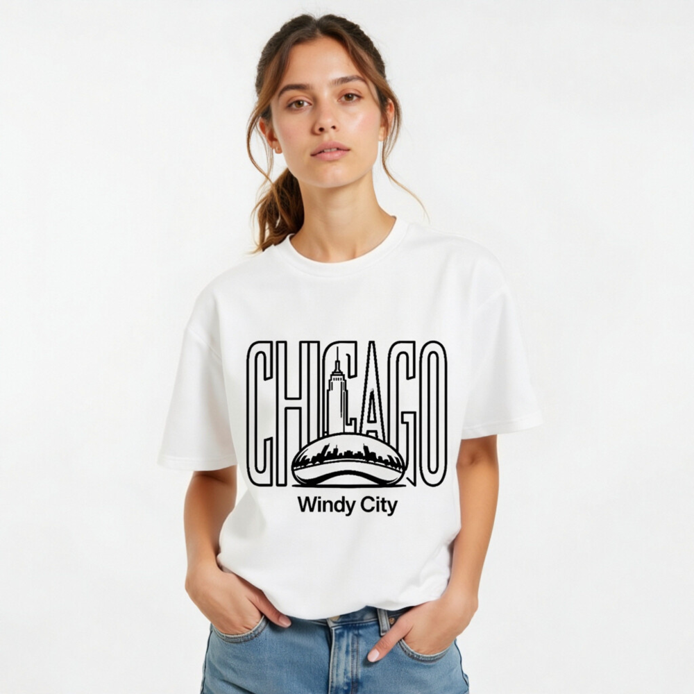 Chicago Windy City T-Shirt | Unisex Organic Cotton Tee - Image 10
