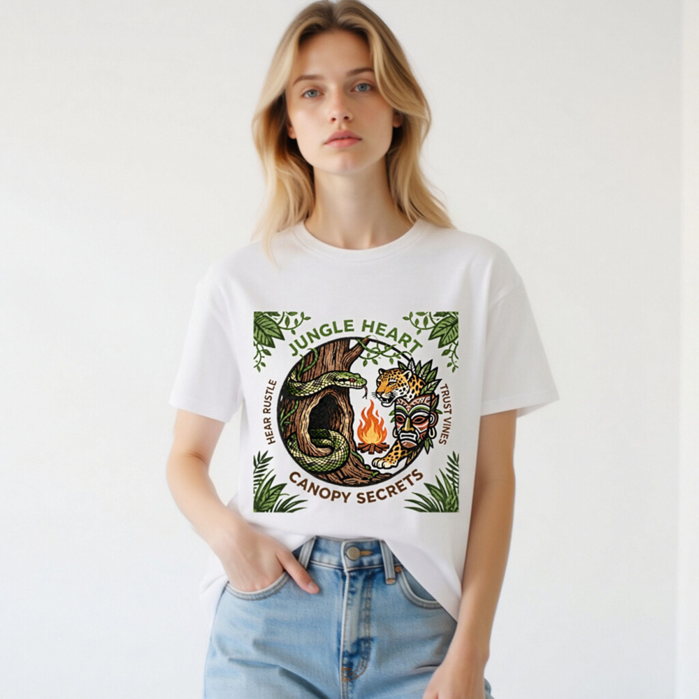 Jungle Heart Unisex Organic Cotton T-Shirt | Eco-Friendly, Comfortable & Stylish - Image 2