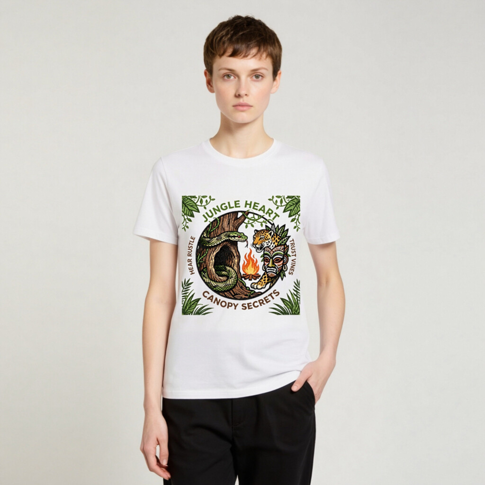 Jungle Heart Unisex Organic Cotton T-Shirt | Eco-Friendly, Comfortable & Stylish - Image 3