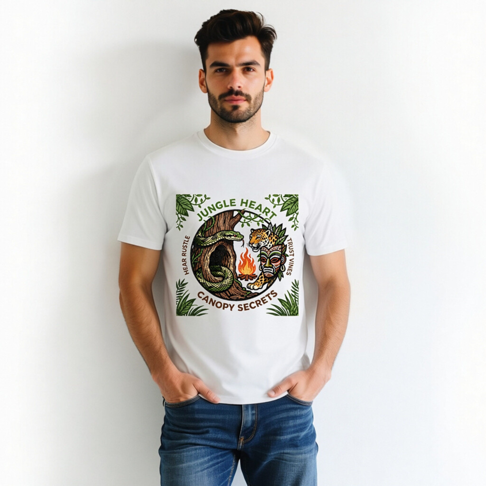 Jungle Heart Unisex Organic Cotton T-Shirt | Eco-Friendly, Comfortable & Stylish - Image 4