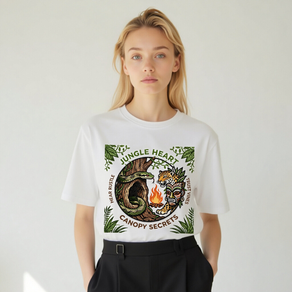 Jungle Heart Unisex Organic Cotton T-Shirt | Eco-Friendly, Comfortable & Stylish - Image 8