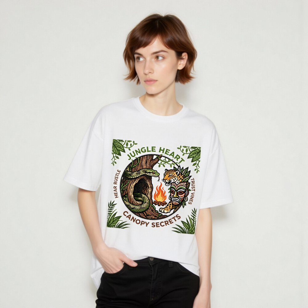 Jungle Heart Unisex Organic Cotton T-Shirt | Eco-Friendly, Comfortable & Stylish - Image 9