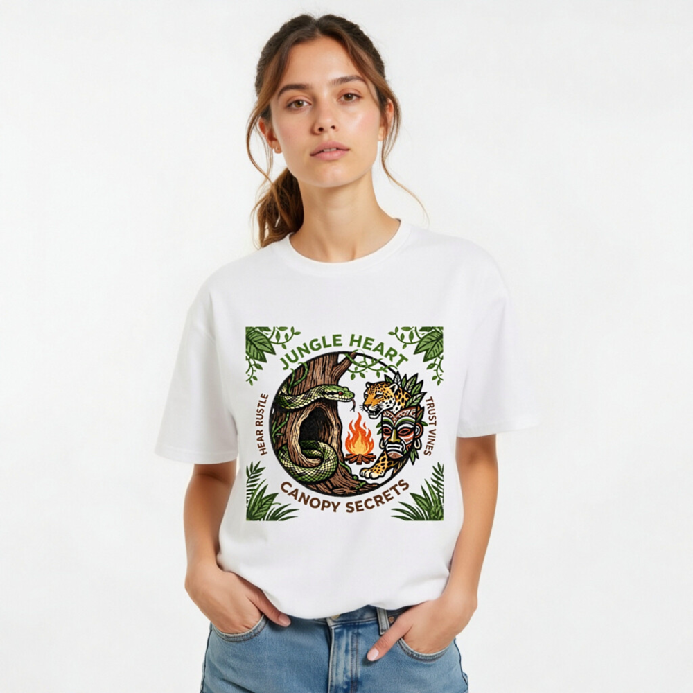 Jungle Heart Unisex Organic Cotton T-Shirt | Eco-Friendly, Comfortable & Stylish - Image 10