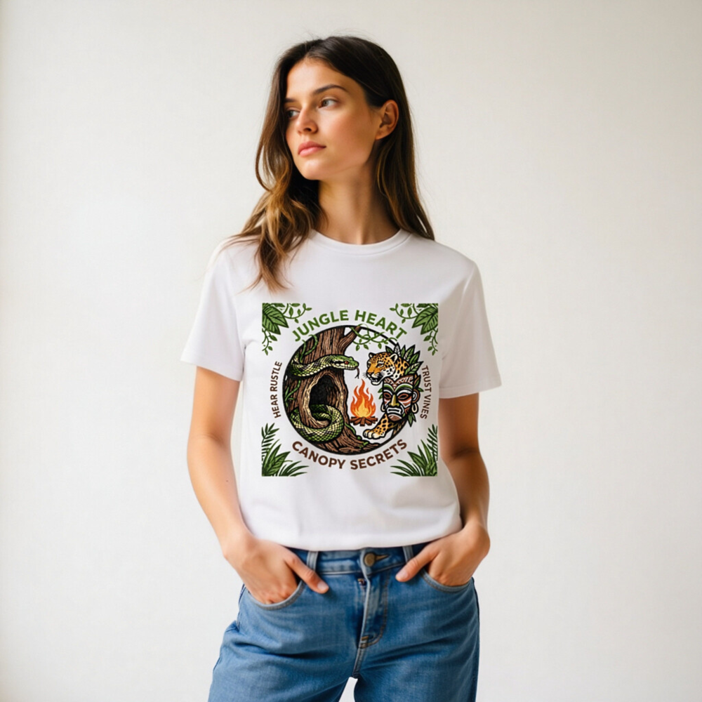 Jungle Heart Unisex Organic Cotton T-Shirt | Eco-Friendly, Comfortable & Stylish - Image 11