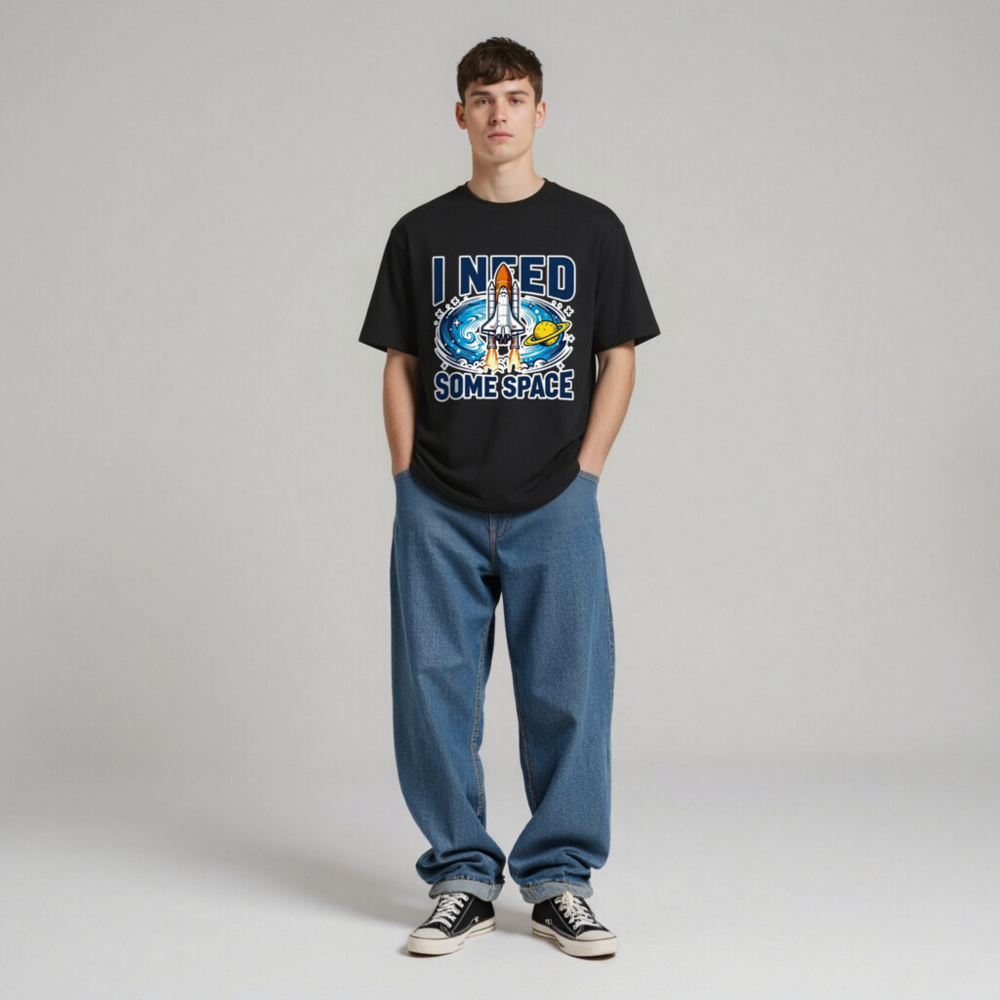 Unisex Organic Cotton T-Shirt | I Need Some Space Space Shuttle Graphic Tee - Image 6