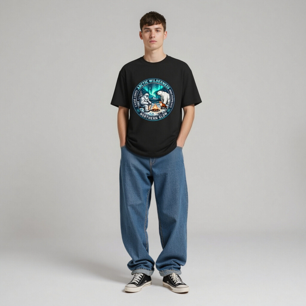 Arctic Wilderness Northern Glow T-Shirt | Unisex Organic Cotton - Image 6