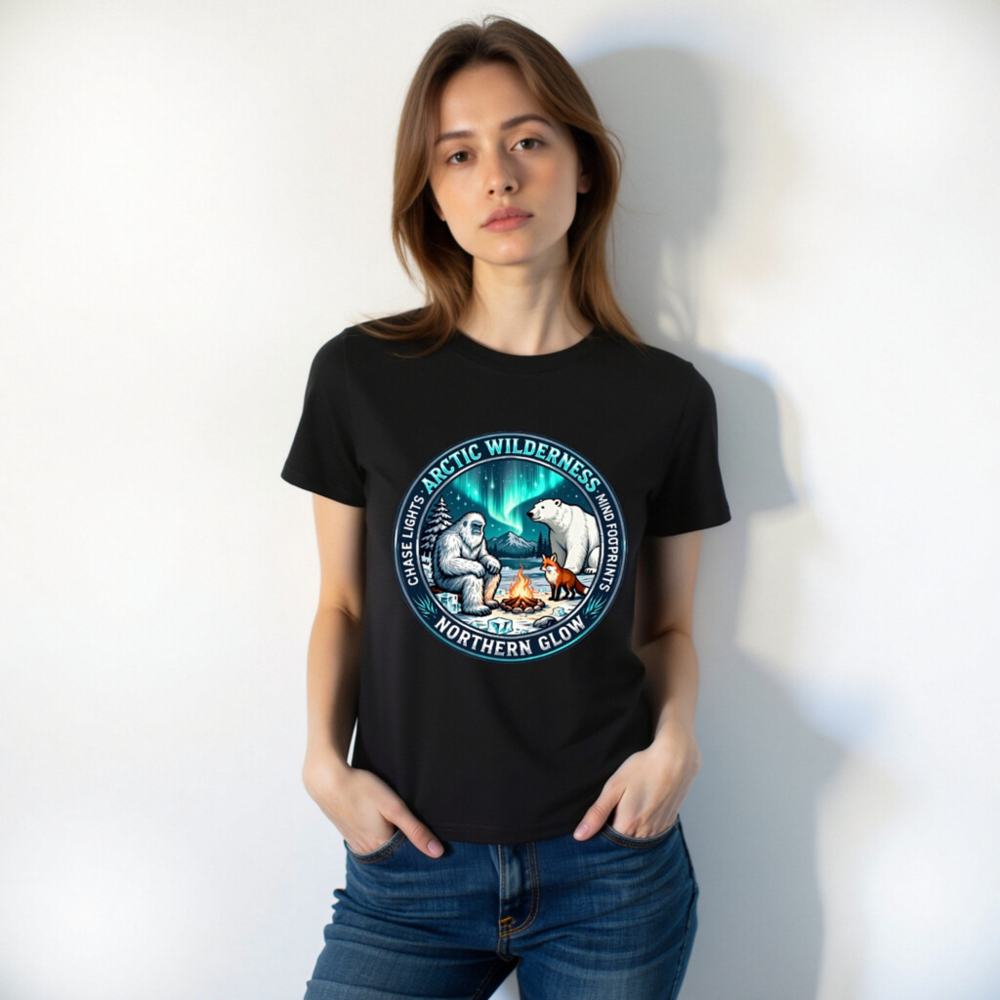 Arctic Wilderness Northern Glow T-Shirt | Unisex Organic Cotton - Image 9