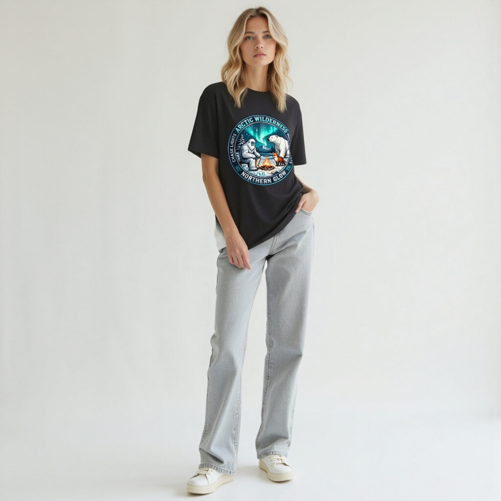 Arctic Wilderness Northern Glow T-Shirt | Unisex Organic Cotton - Image 11