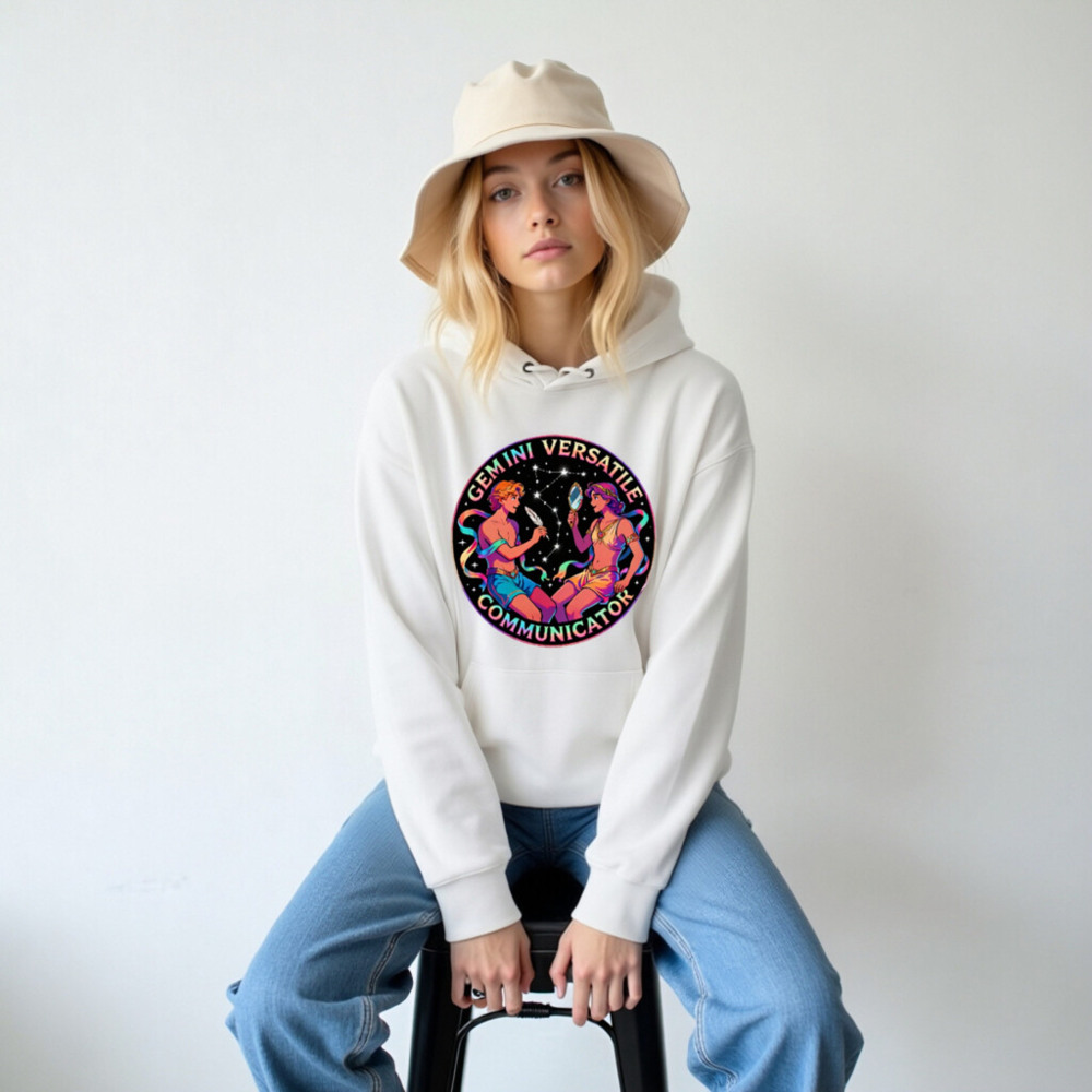 Unisex Eco Hoodie - Gemini Versatile Communicator Astrology Design - Image 5