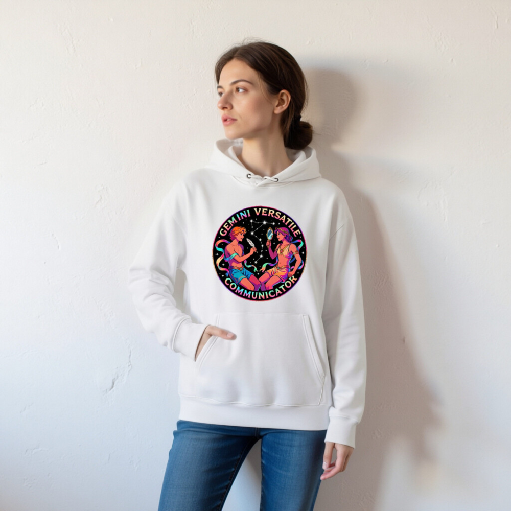 Unisex Eco Hoodie - Gemini Versatile Communicator Astrology Design - Image 6