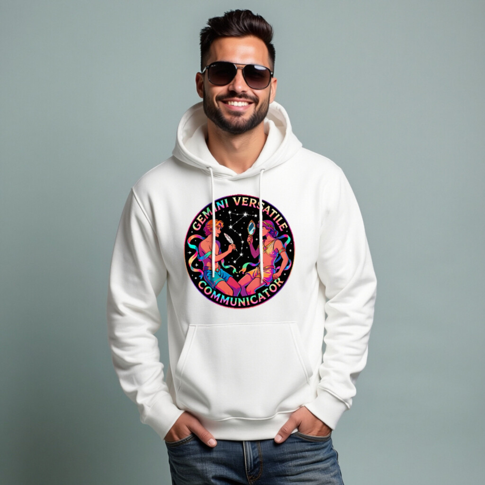 Unisex Eco Hoodie - Gemini Versatile Communicator Astrology Design - Image 7