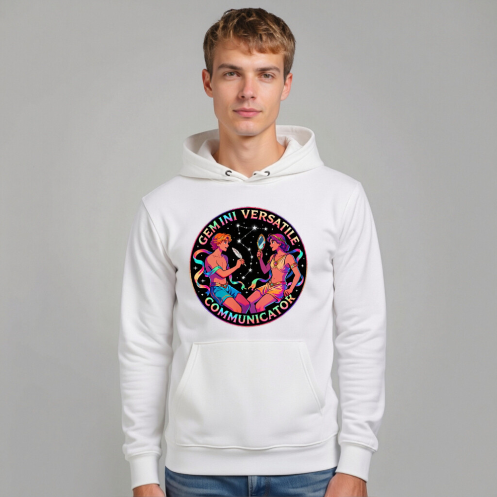 Unisex Eco Hoodie - Gemini Versatile Communicator Astrology Design - Image 11