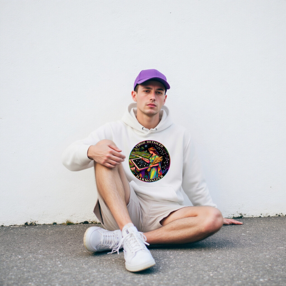 Virgo Detailed Harmonizer Unisex Eco Hoodie - Sustainable, Comfortable & Symbolic - Image 8