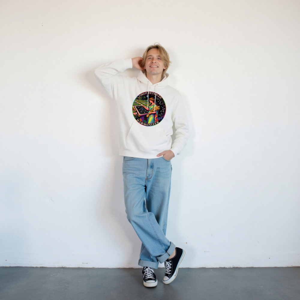 Virgo Detailed Harmonizer Unisex Eco Hoodie - Sustainable, Comfortable & Symbolic - Image 9