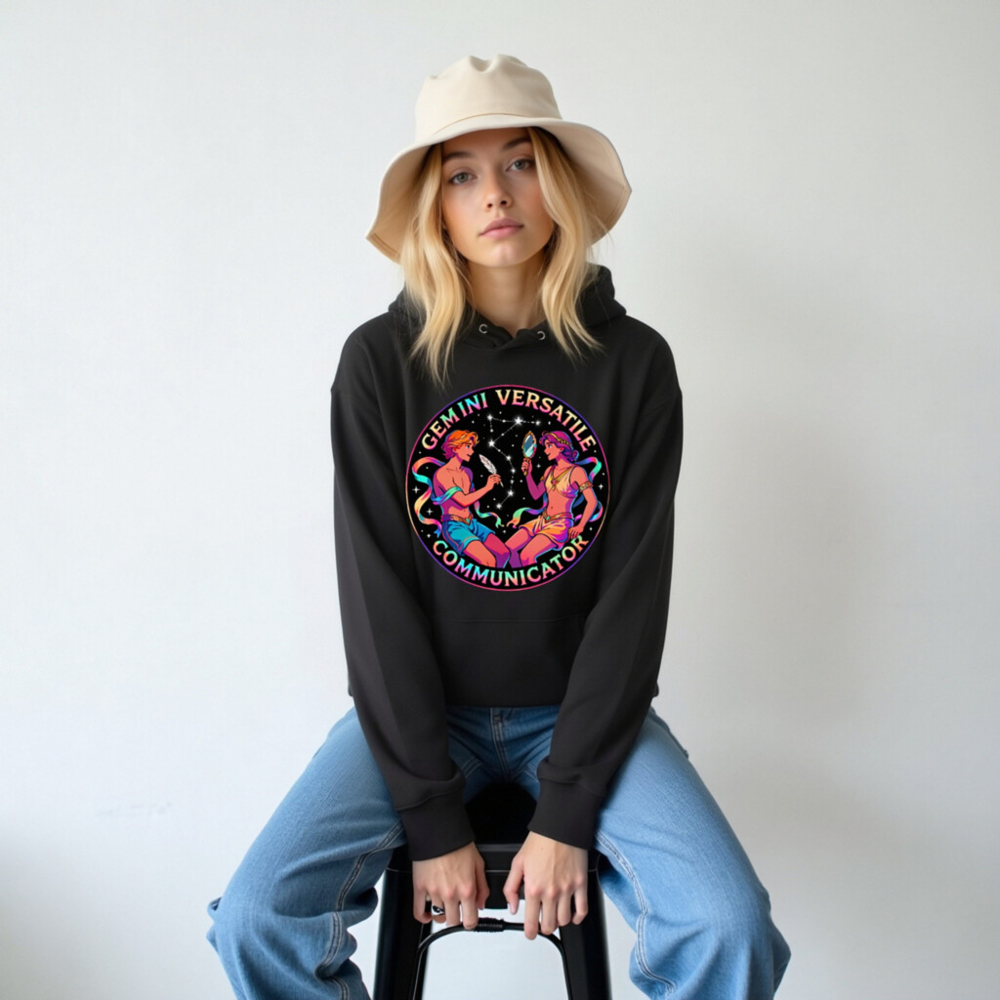 Gemini Versatile Communicator Unisex Eco Hoodie - Sustainable & Stylish - Image 5