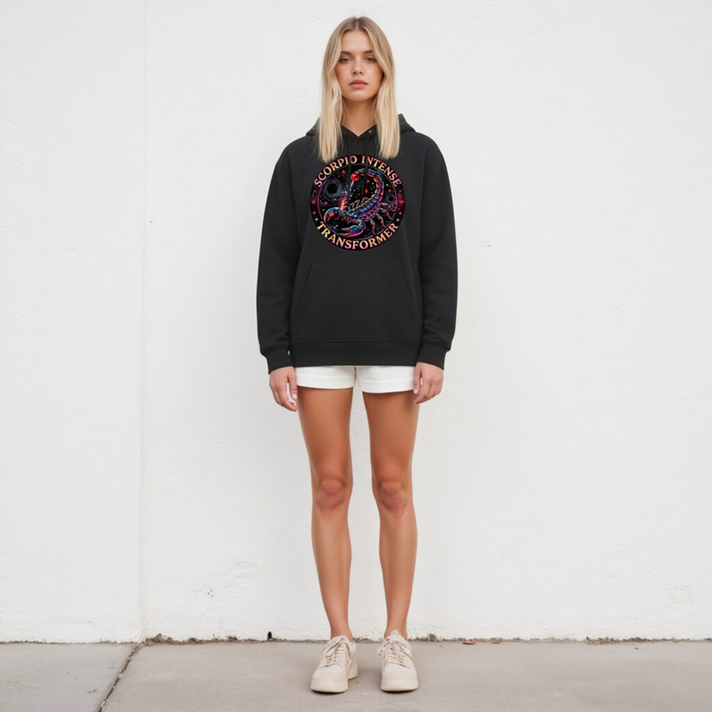 Scorpio Intense Transformer Unisex Eco Hoodie - Black - Image 4