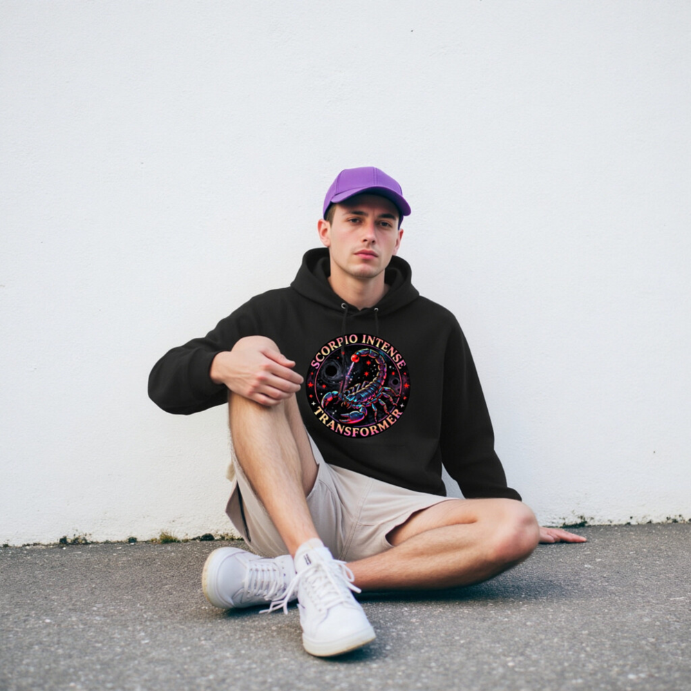Scorpio Intense Transformer Unisex Eco Hoodie - Black - Image 7
