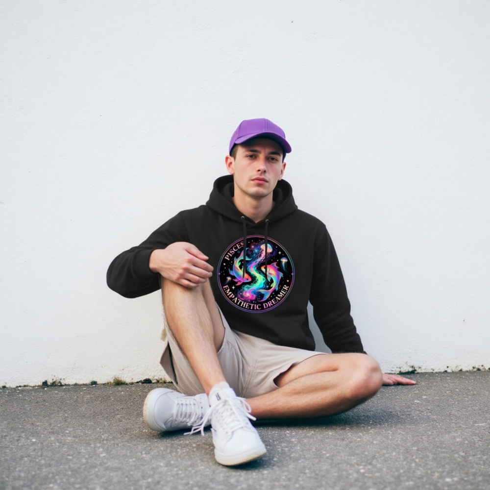 Pisces Empathetic Dreamer Hoodie - Unisex Eco-Friendly Essential Sweatshirt - Image 8