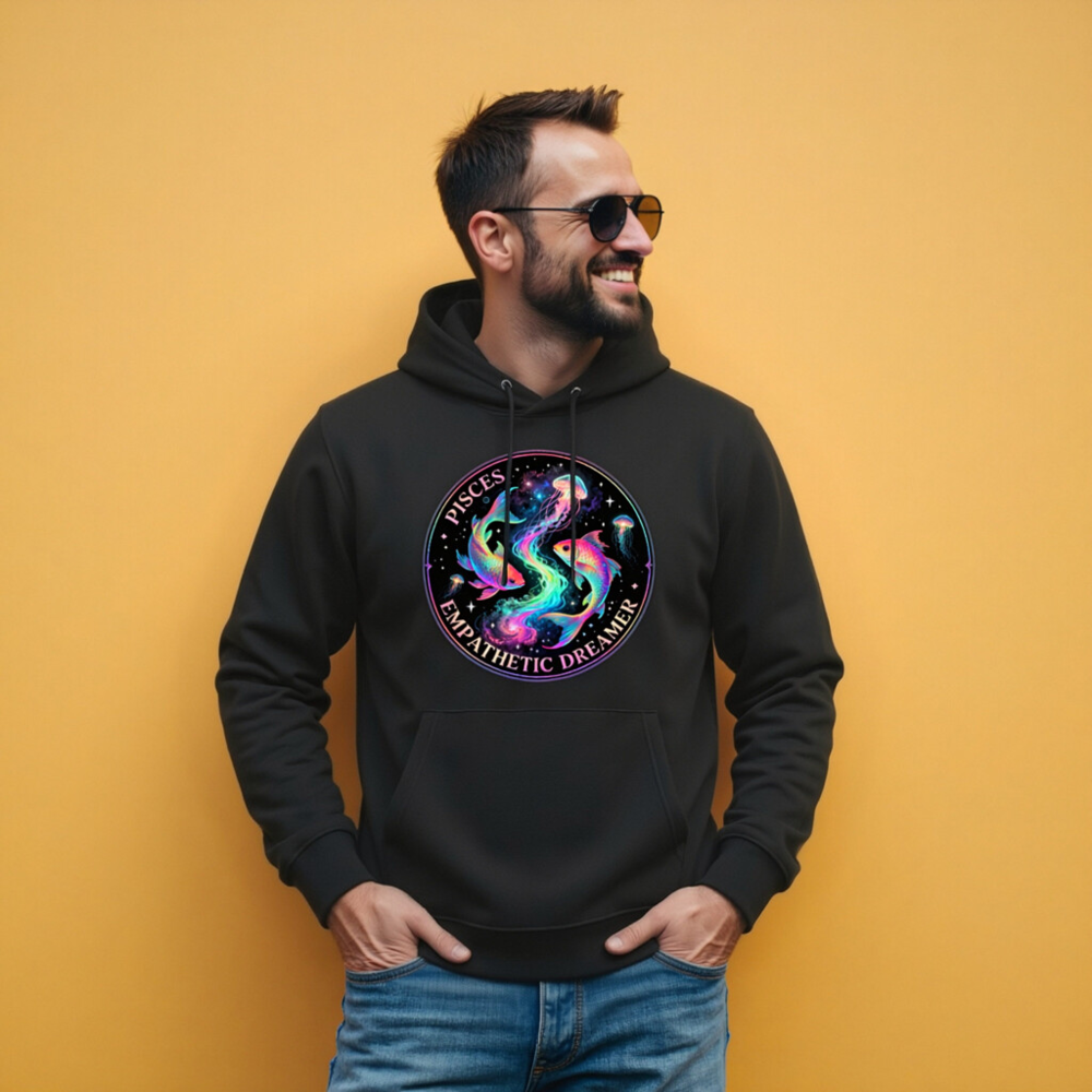 Pisces Empathetic Dreamer Hoodie - Unisex Eco-Friendly Essential Sweatshirt - Image 10