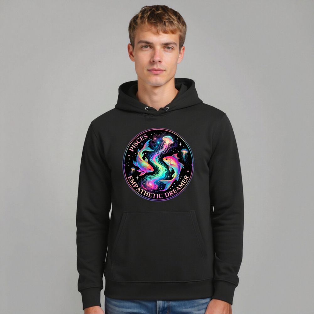 Pisces Empathetic Dreamer Hoodie - Unisex Eco-Friendly Essential Sweatshirt - Image 11
