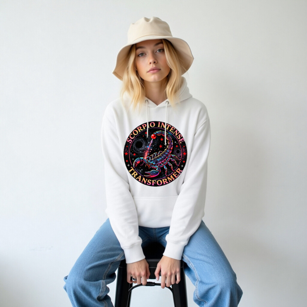 Scorpio Intense Transformer Unisex Hoodie - Premium Pullover with Cosmic Scorpion Design - Image 5