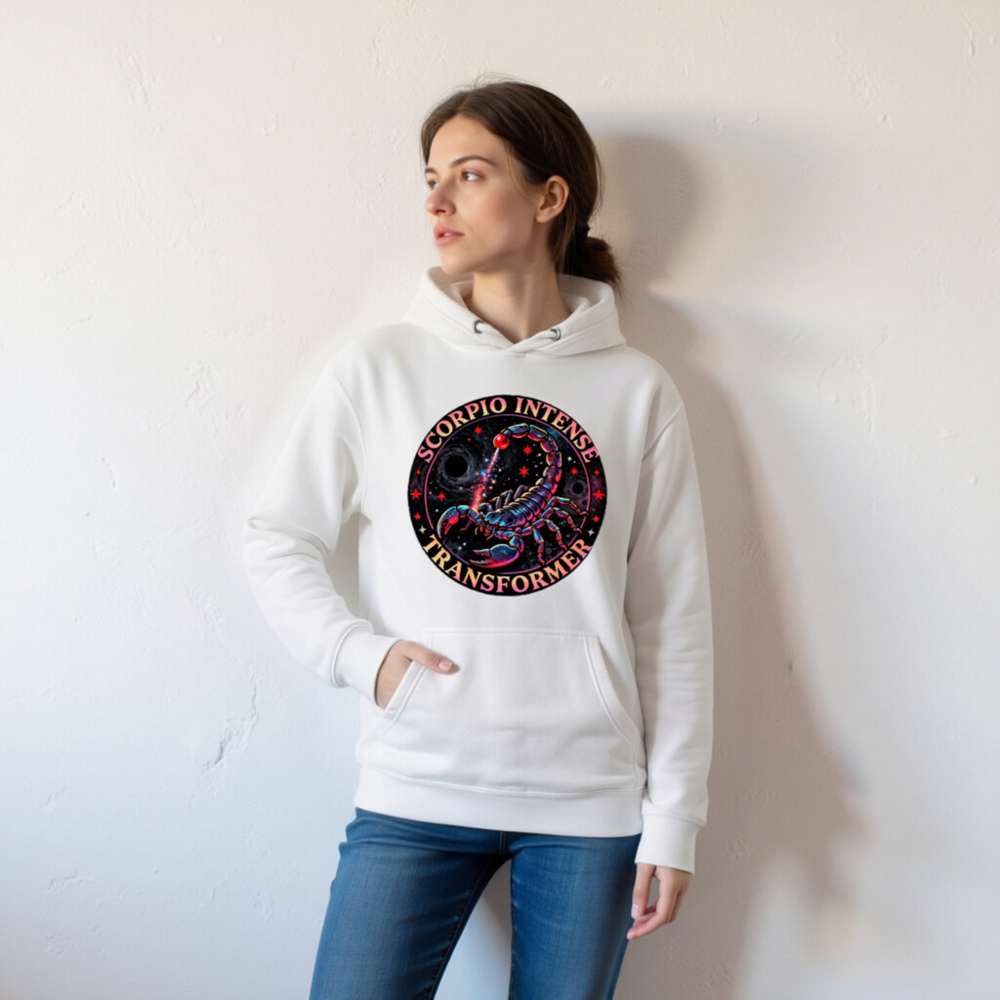 Scorpio Intense Transformer Unisex Hoodie - Premium Pullover with Cosmic Scorpion Design - Image 6