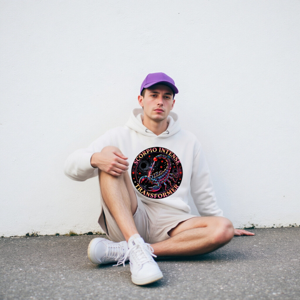 Scorpio Intense Transformer Unisex Hoodie - Premium Pullover with Cosmic Scorpion Design - Image 7