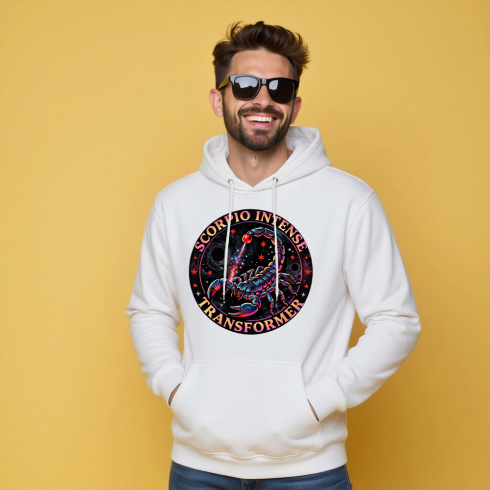 Scorpio Intense Transformer Unisex Hoodie - Premium Pullover with Cosmic Scorpion Design - Image 9