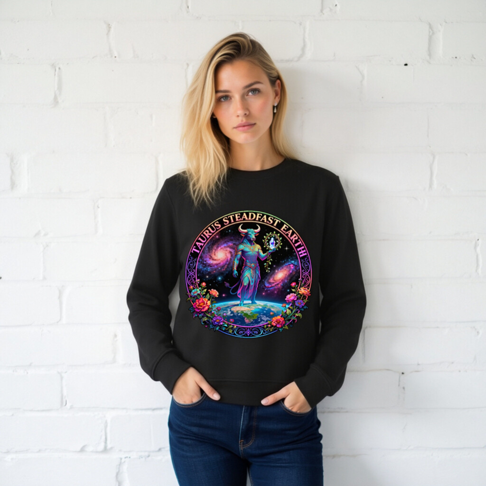 Unisex Organic Taurus Steadfast Earth Sweatshirt | Eco-Friendly, Vegan, Fair Trade - Image 2
