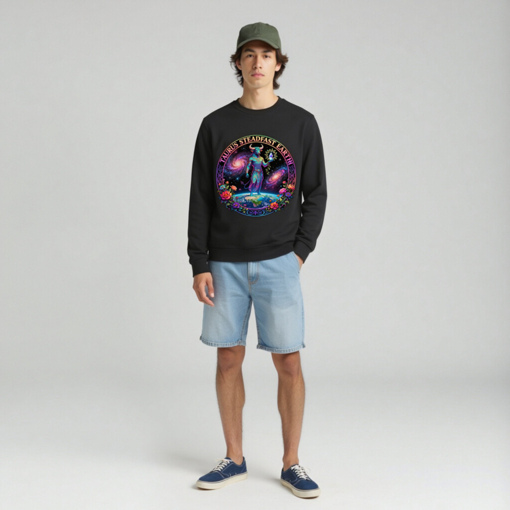Unisex Organic Taurus Steadfast Earth Sweatshirt | Eco-Friendly, Vegan, Fair Trade - Image 3