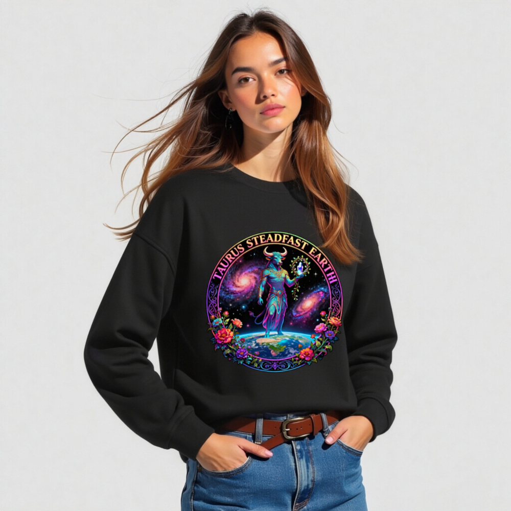 Unisex Organic Taurus Steadfast Earth Sweatshirt | Eco-Friendly, Vegan, Fair Trade - Image 4