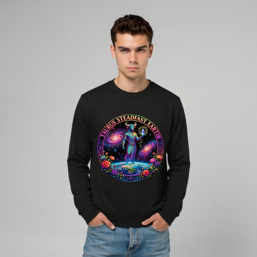 Unisex Organic Taurus Steadfast Earth Sweatshirt | Eco-Friendly, Vegan, Fair Trade - Image 7