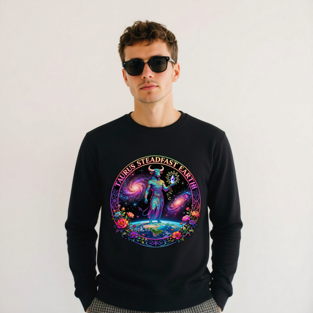Unisex Organic Taurus Steadfast Earth Sweatshirt | Eco-Friendly, Vegan, Fair Trade - Image 8