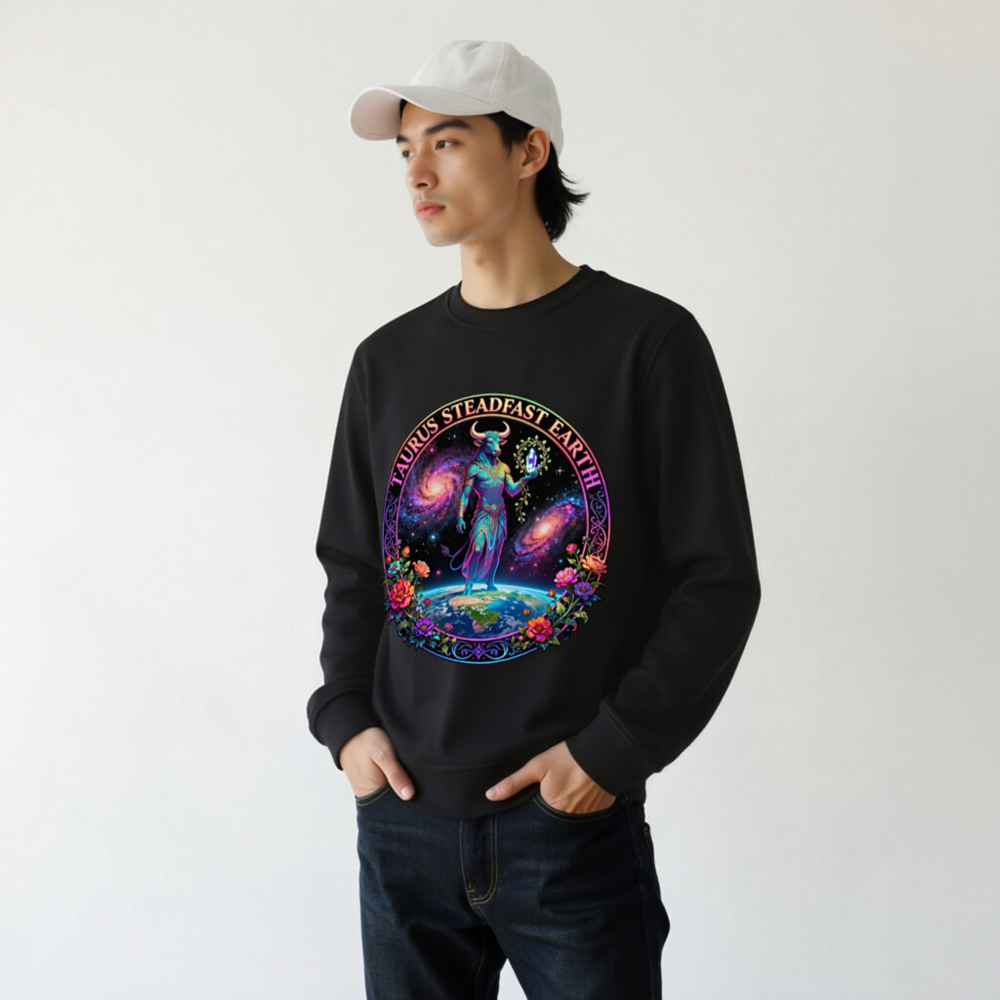 Unisex Organic Taurus Steadfast Earth Sweatshirt | Eco-Friendly, Vegan, Fair Trade - Image 10