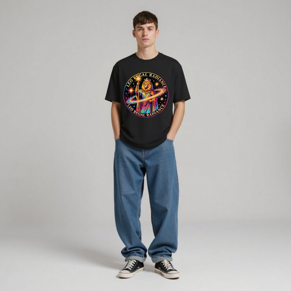 Leo Regal Radiance Unisex T-Shirt - Vibrant Lion King Design - Image 5