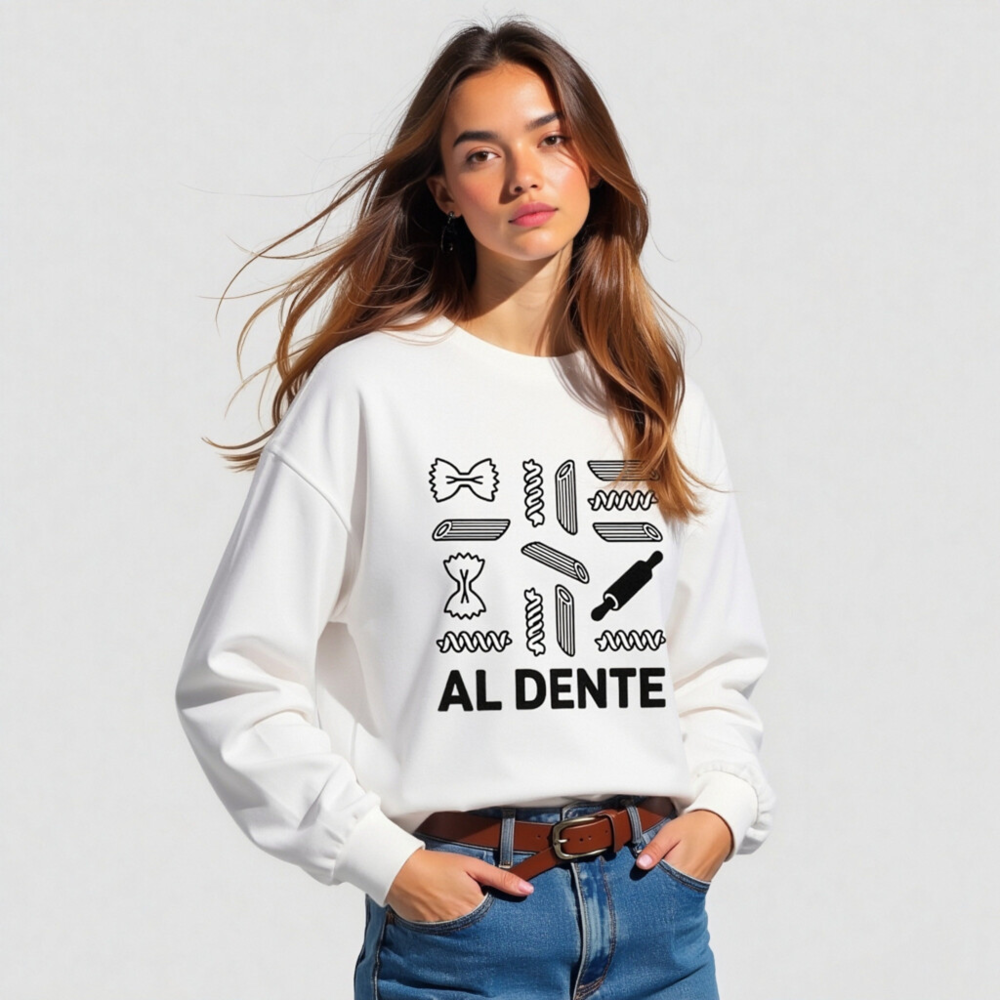 Al Dente Pasta Lover Unisex Long Sleeve Tee - Italian Pasta Design - Image 3