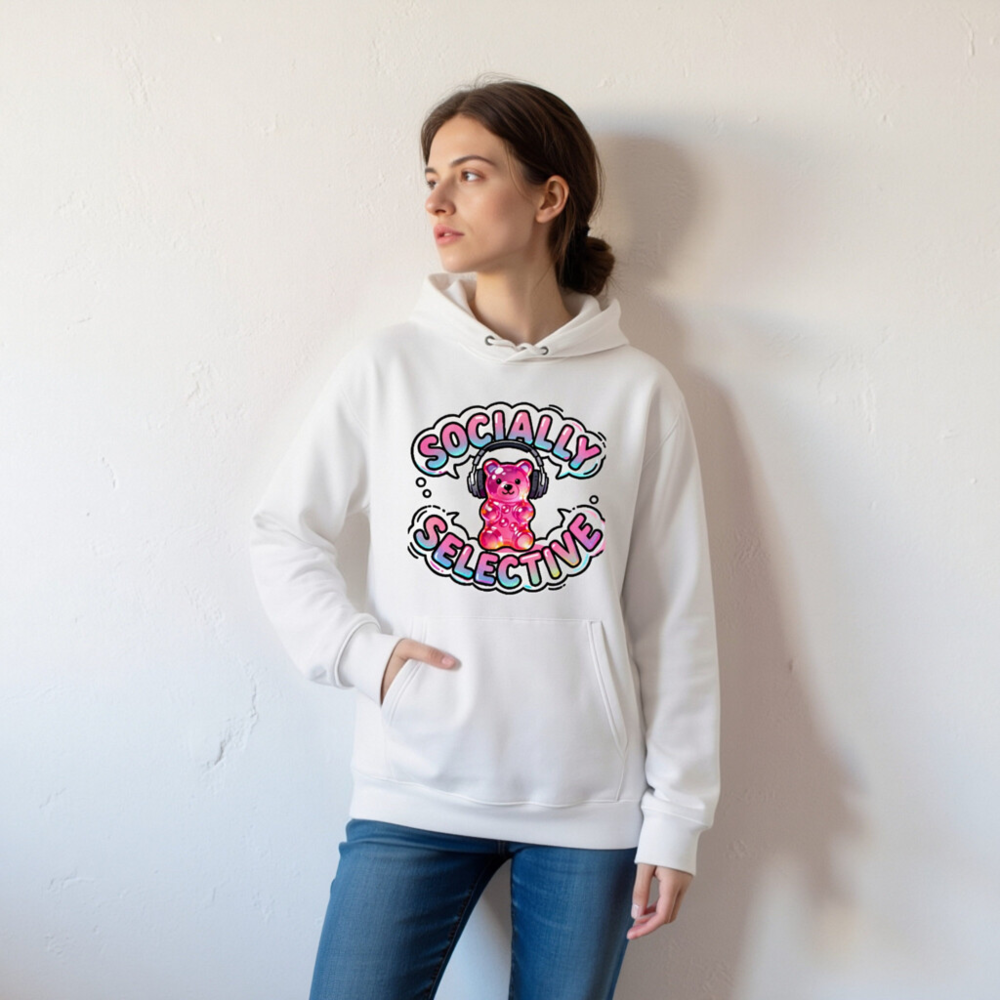 Unisex Eco Hoodie - Socially Selective Gummy Bear Design | Sustainable & Comfortable - Image 4